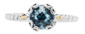 London Blue Topaz and Gold Accent Vintage-Style Ring