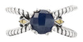 Lyra Sapphire Scrollwork Ring