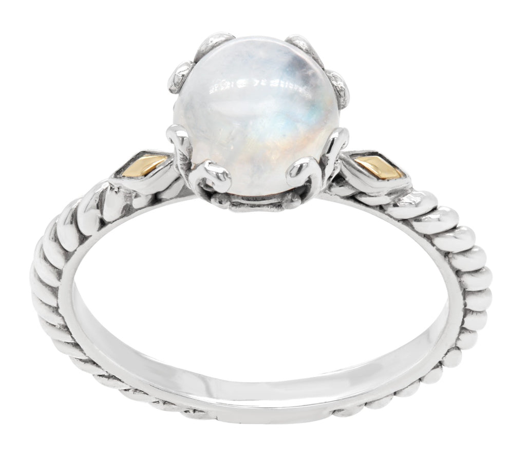 Arden Moonstone Scrollwork Ring