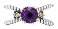 Celestia Amethyst Scrollwork Ring