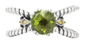 Verdara Green Gemstone Scrollwork Ring