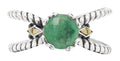 Elaris Green Gemstone Scrollwork Ring