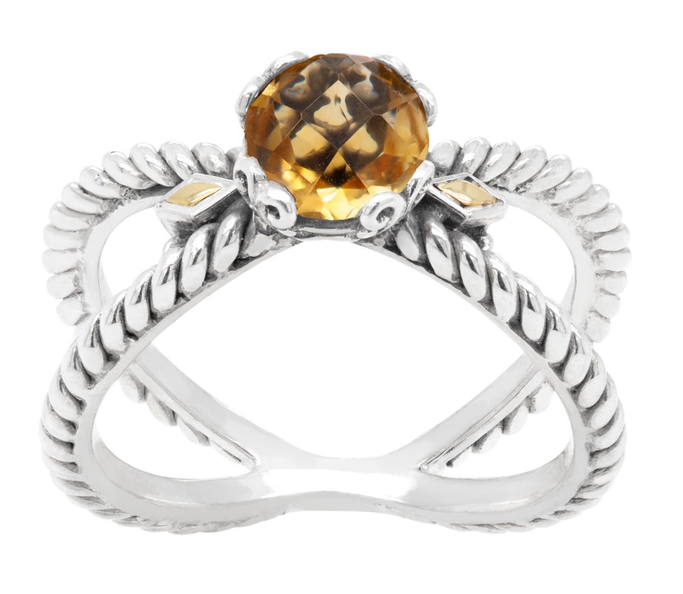 Thalora Citrine Scrollwork Ring
