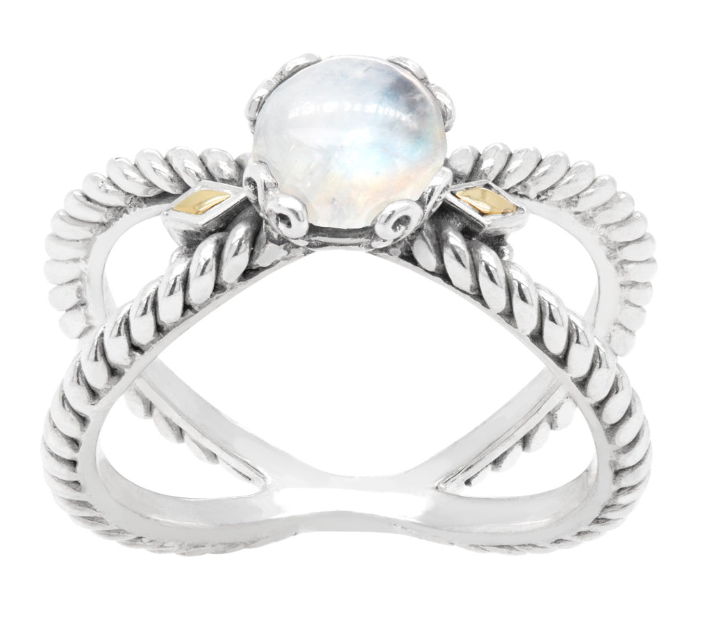 Alaria Moonstone Scrollwork Ring