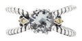 Solenne White Topaz Scrollwork Ring