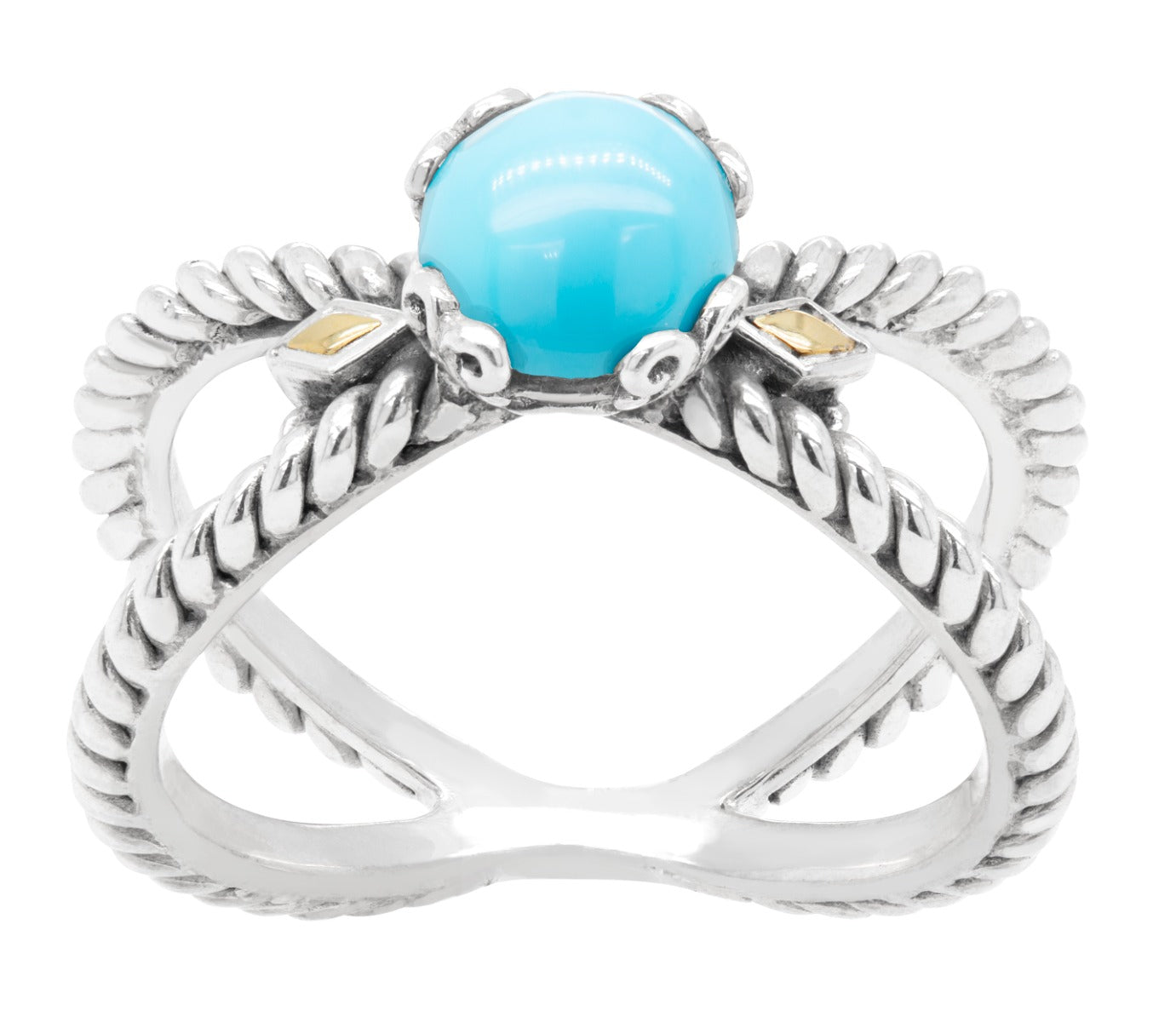 Caelora Turquoise Scrollwork Ring