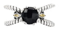 Virelle Black Spinel Scrollwork Ring