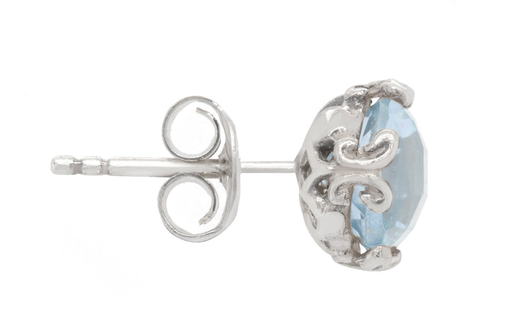 Radiant Blue Topaz Sterling Silver Earrings
