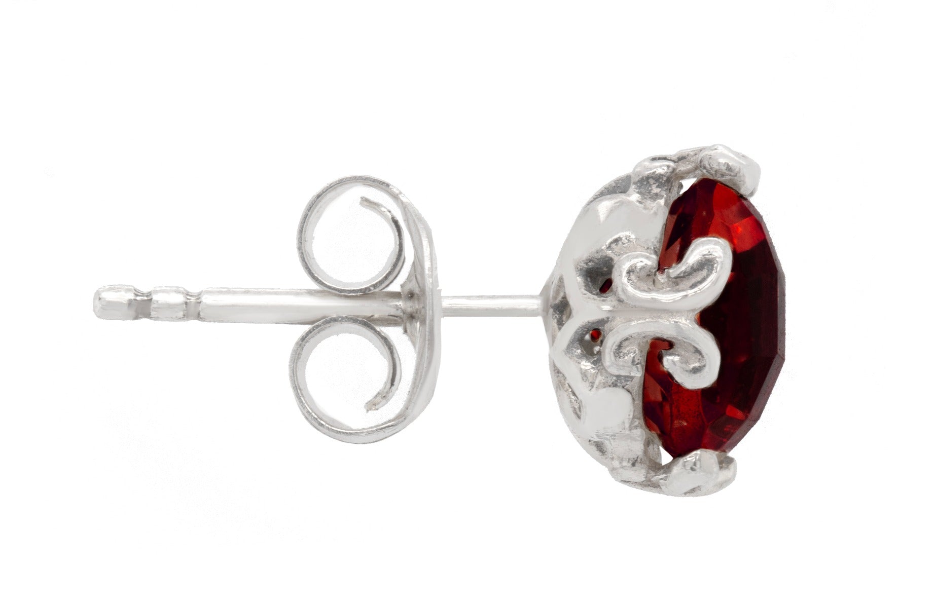 Radiant Garnet Sterling Silver Earrings