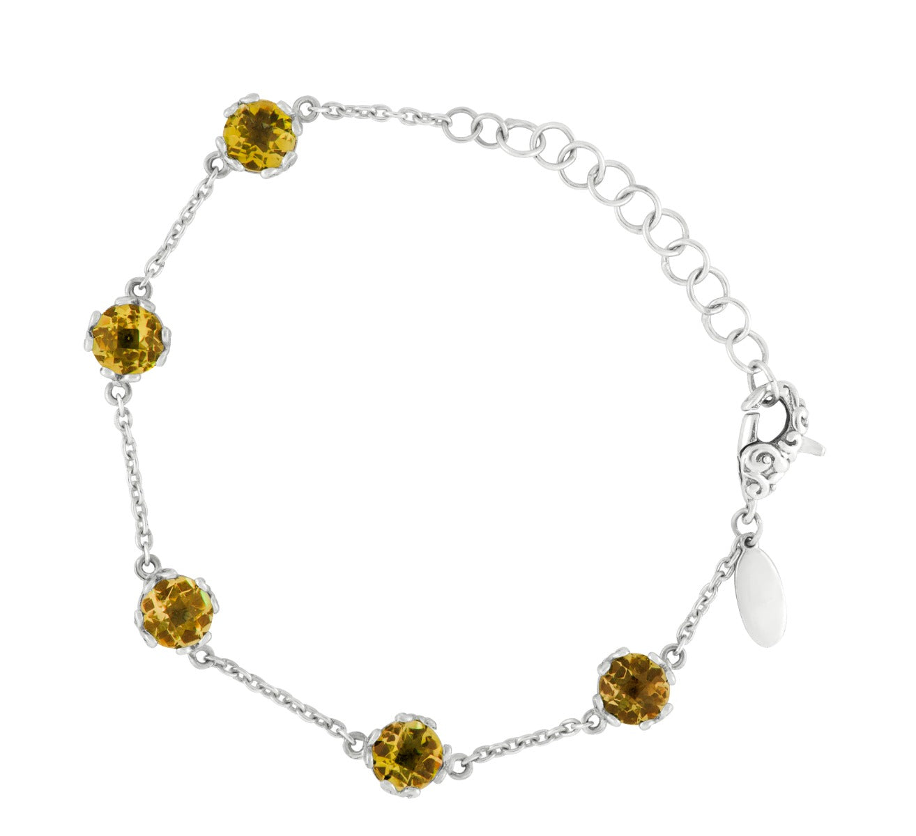 Caelora Citrine Station Bracelet