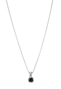 Midnight Elegance Black Spinel Pendant Necklace
