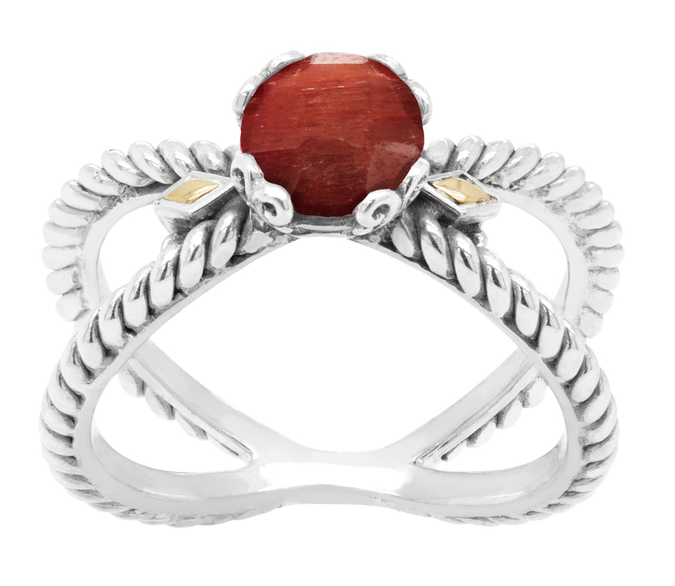 Solenne Ruby Rope Ring