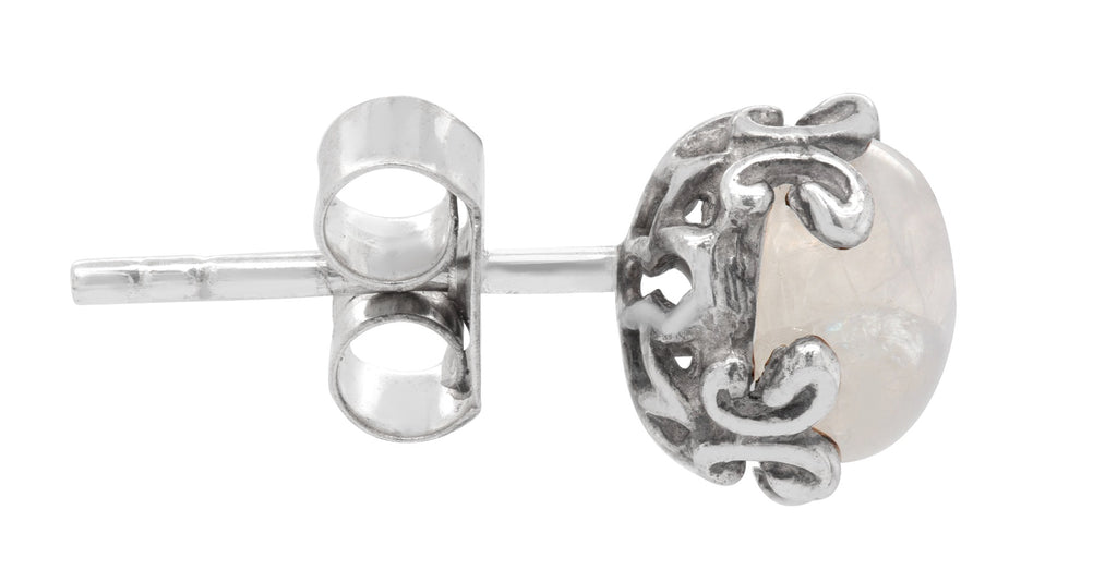 Solenne Moonstone Stud Earrings