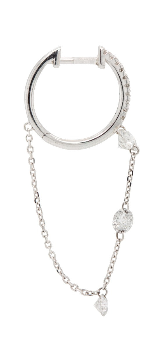 Graceful Cascade Diamond Drop Earrings - 1 CTW