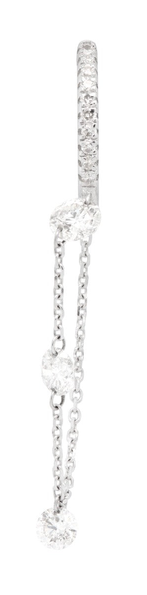 Graceful Cascade Diamond Drop Earrings - 1 CTW