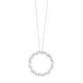 Frontview Sterling Silver 1/4tdw Diamond Circle Pendant