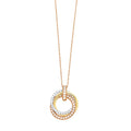 Front View 14k Tri Color Diamond Pendant