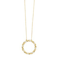 Front View 14k Yellow Gold Diamond Pendant