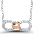 Silver Heart Infinity Pendant