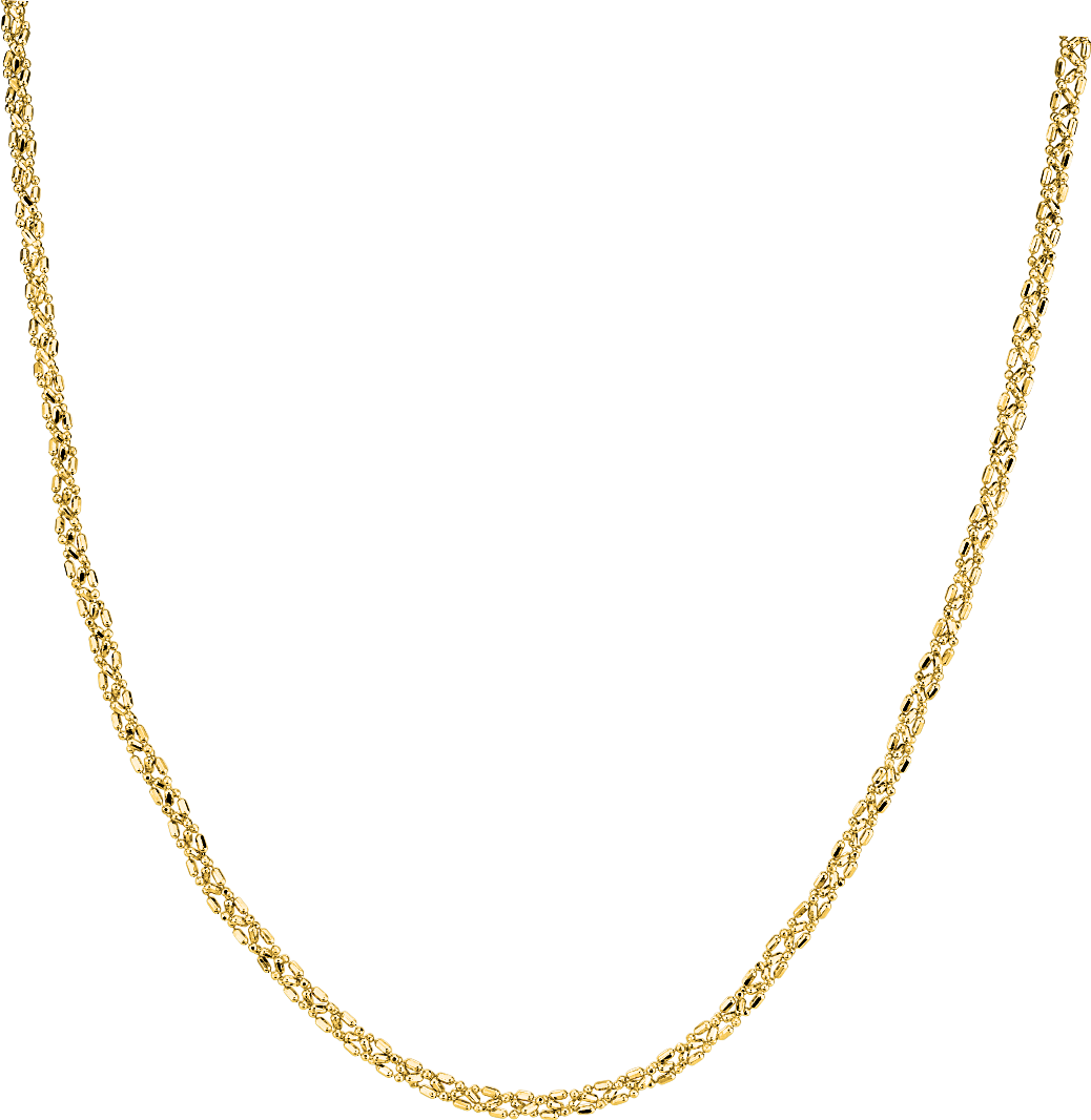18" 10k Braided Diamond Cut Bar