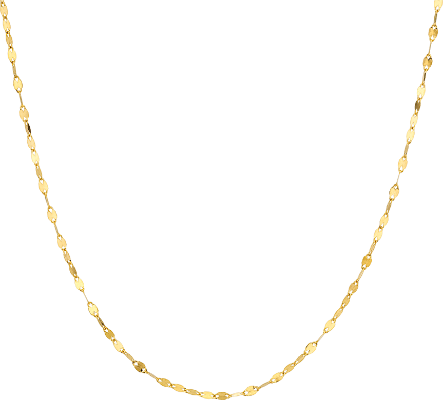 10k Yellow Gold Mirror Link Chain