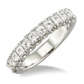 1 1/5 Ctw Princess Cut Diamond Matching Wedding Band in 14K White Gold