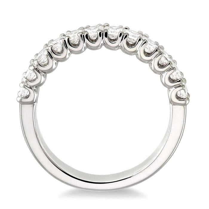 1 1/5 Ctw Princess Cut Diamond Matching Wedding Band in 14K White Gold