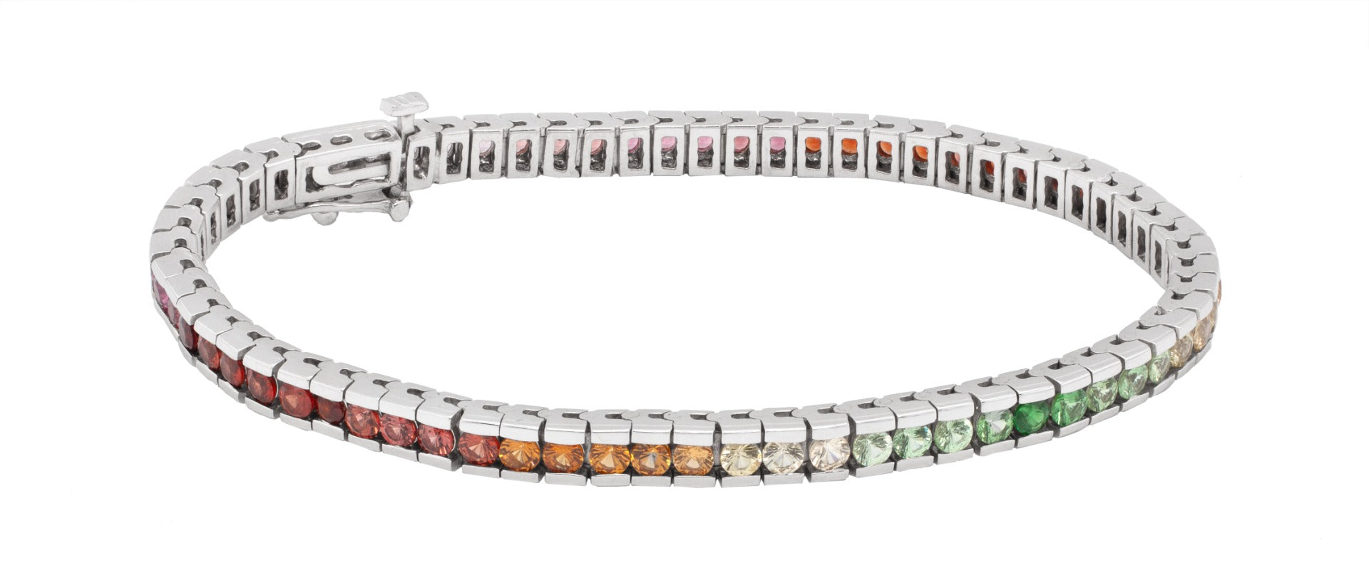 Spectrum Elegance Multi-Gemstone Tennis Bracelet - 16.19 TGW