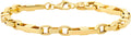 14k Yellow Gold Fancy Mariner Mens Bracelet