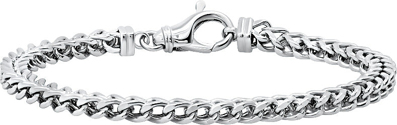 10k White Gold Franco Link Bracelet