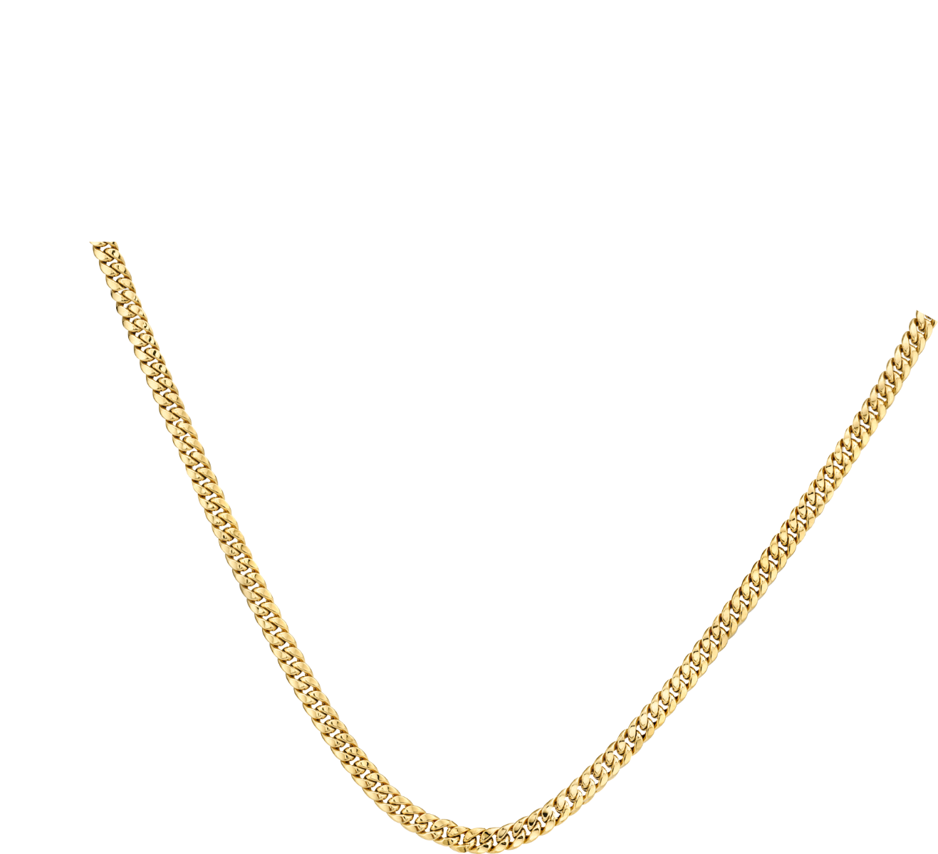 30" 10k 7.6mm Semi-solid Miami Cuban Link