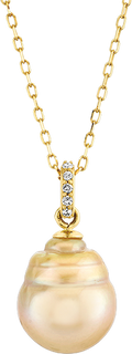 14k Yellow Gold Golden South Sea Pearl Pendant