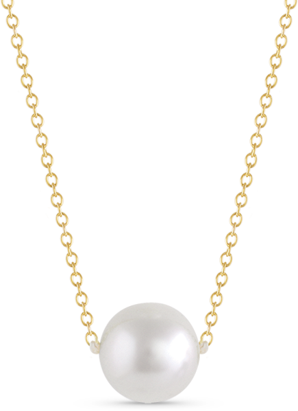 14k Yellow Gold Akoya Pearl Necklace