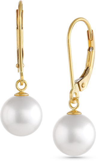 14K Yellow Gold Akoya Pearl Earring