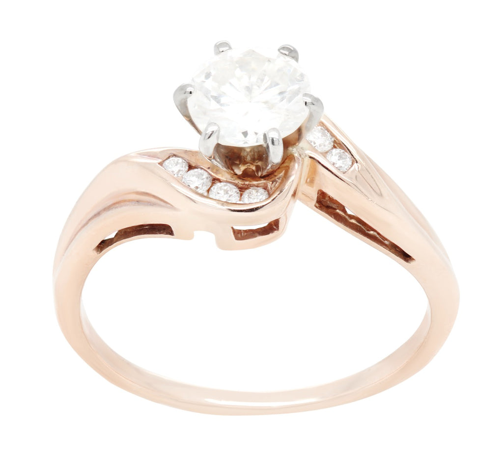 Aurora Flow Diamond Ring in Rose Gold