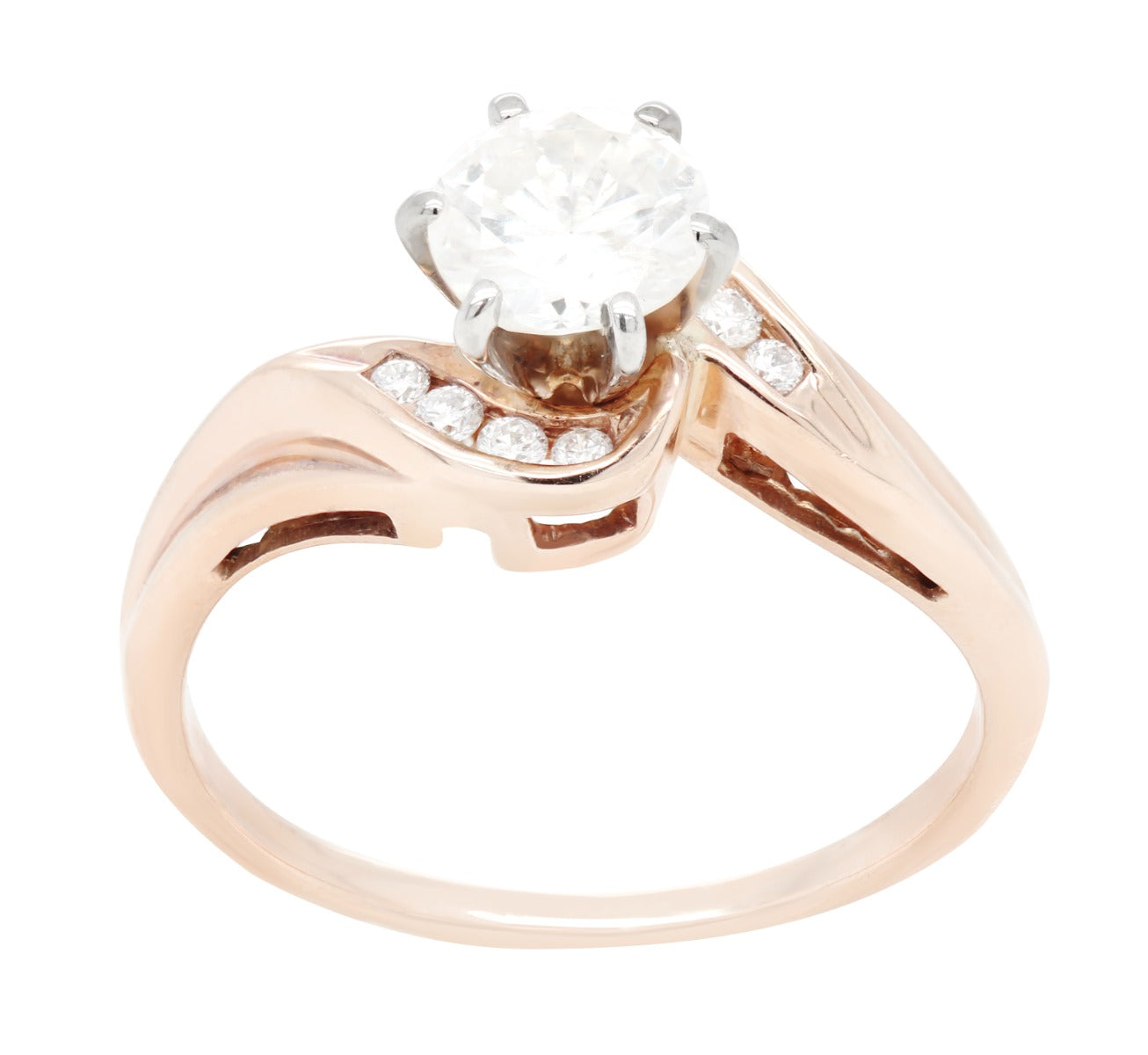 Aurora Flow Diamond Ring in Rose Gold