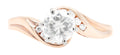 Aurora Flow Diamond Ring in Rose Gold