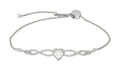 Lyra Heart White Topaz Bracelet