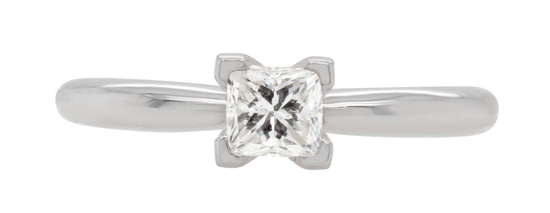 Princess-Cut Diamond Solitaire Engagement Ring .54CTW
