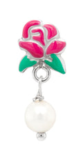 Blooming Rose Pearl Earrings