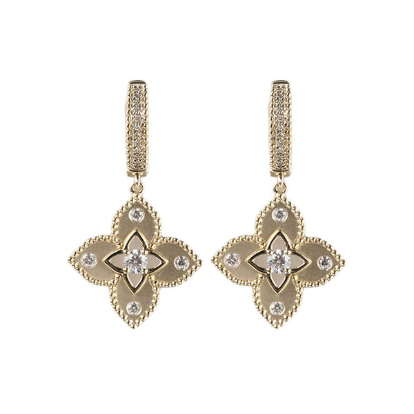 14Kt Yellow Gold Diamond Clover1/3Ctw Earring