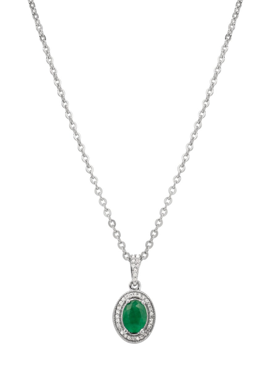 Verdant Glow Emerald Pendant