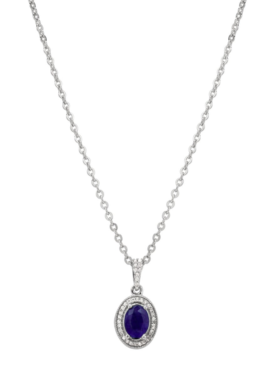 Celestial Radiance Sapphire Pendant