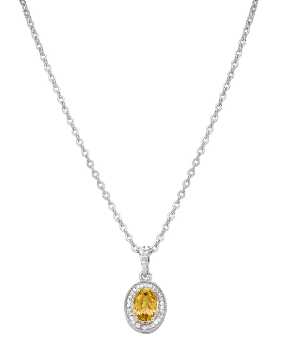 Golden Ember Citrine Pendant