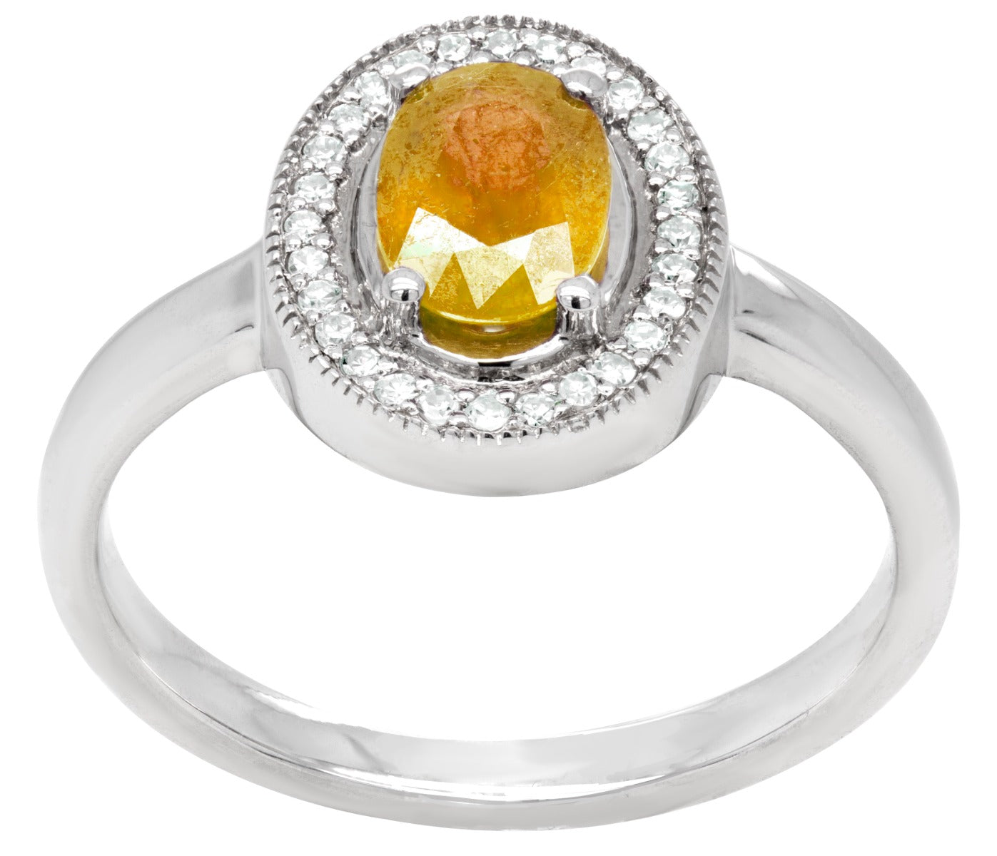 Citrine Radiance Halo Ring