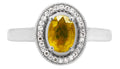 Citrine Radiance Halo Ring