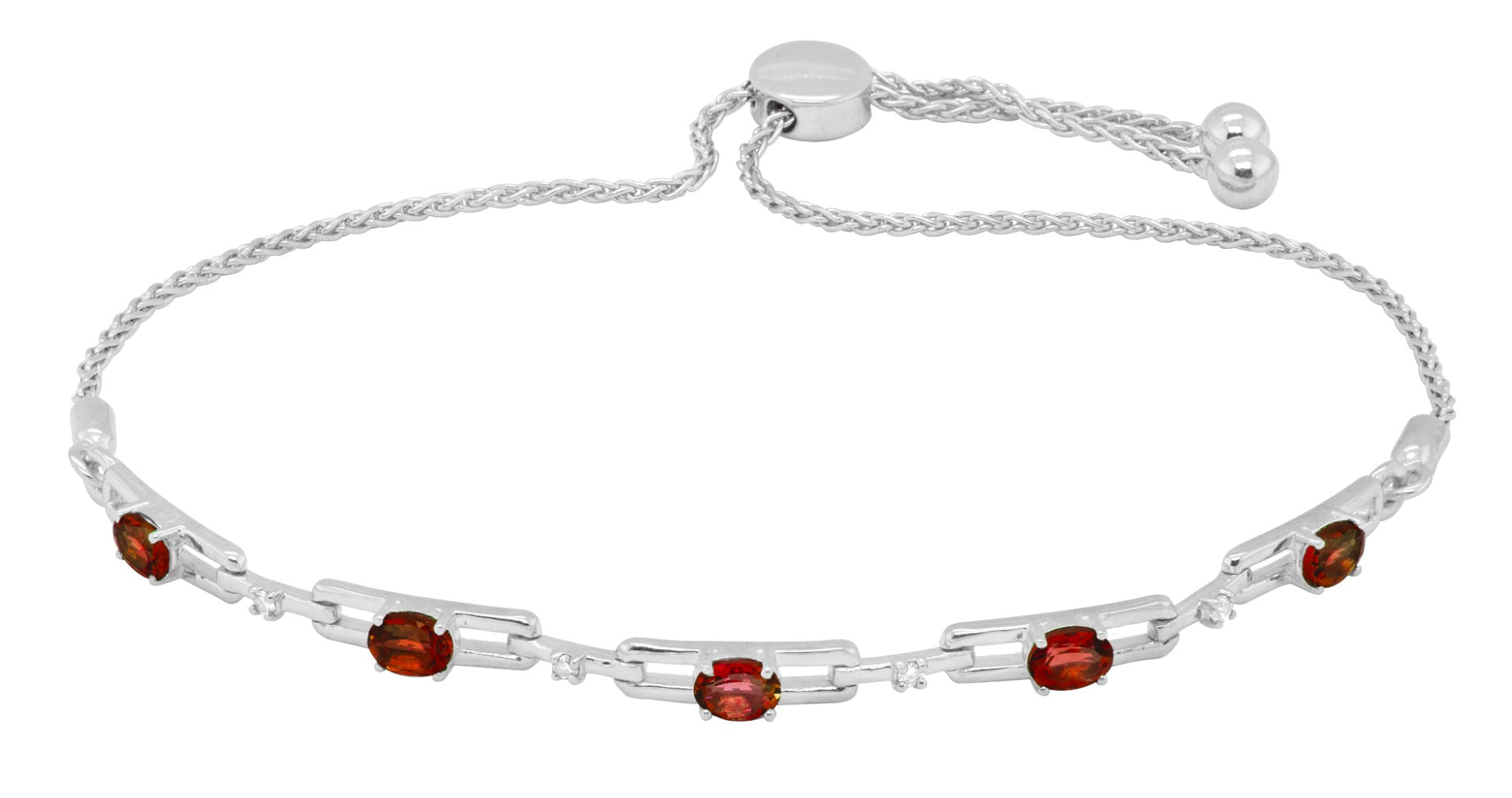Garnet Sparkle Adjustable Bracelet