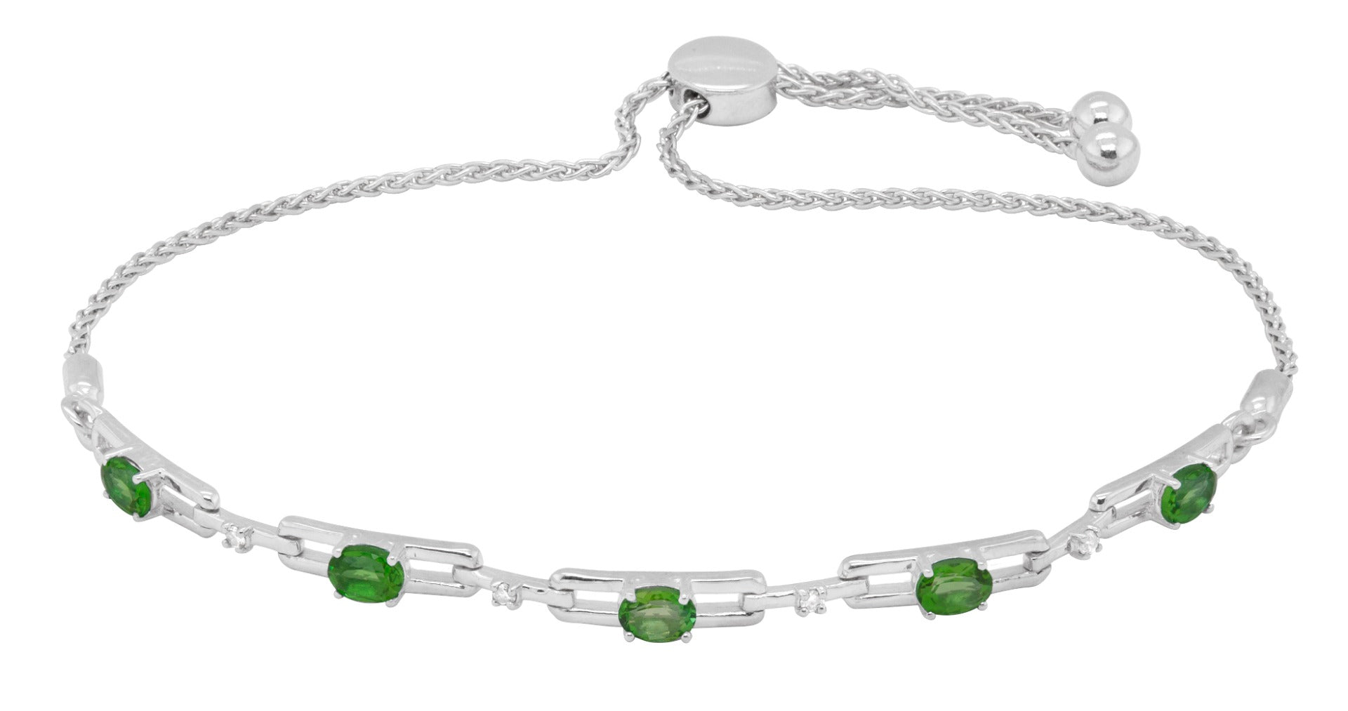 Emerald Elegance Adjustable Bracelet