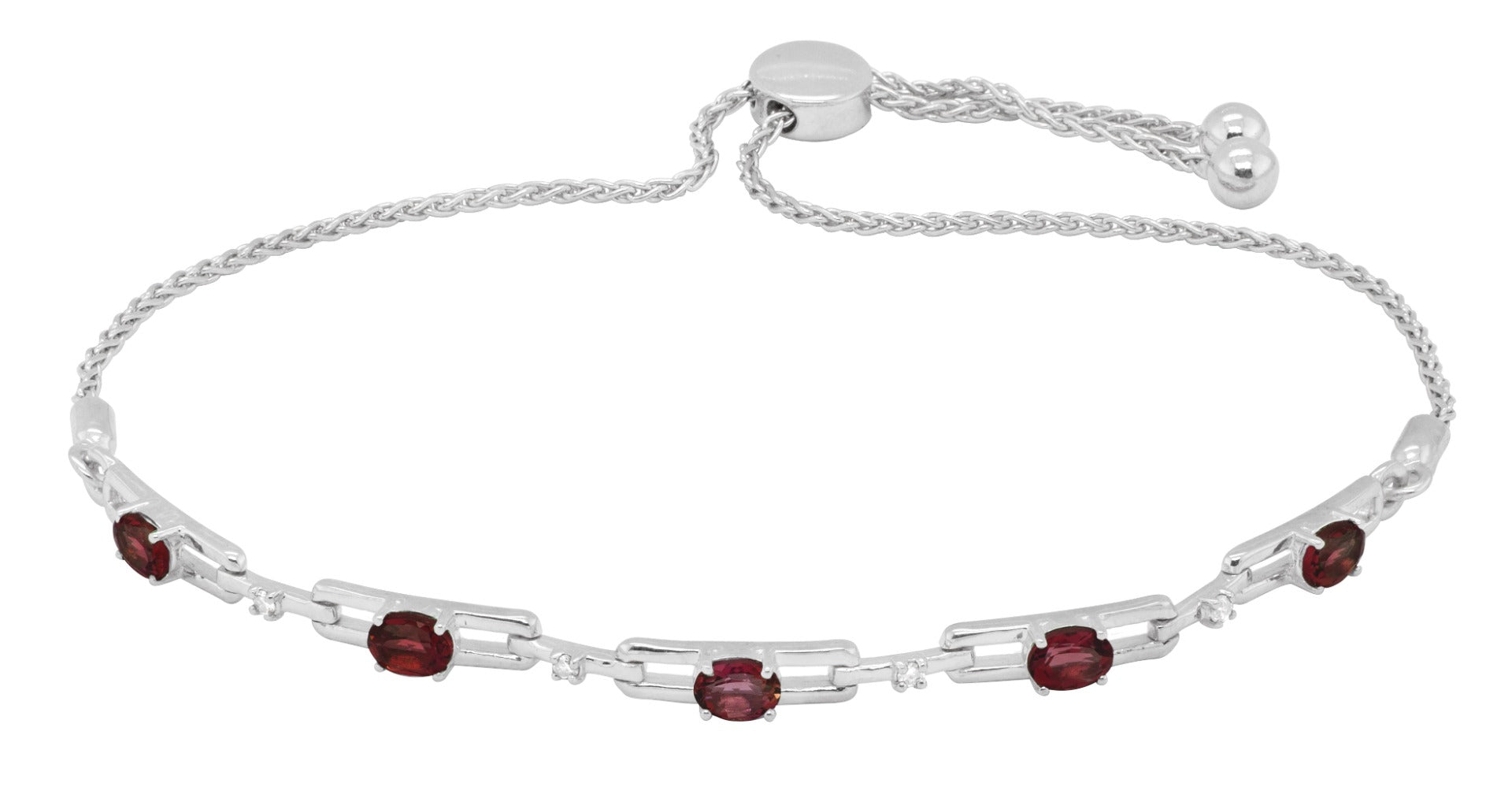 Garnet Glow Adjustable Bracelet