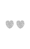 Sterling Silver Heart Shaped Earrings